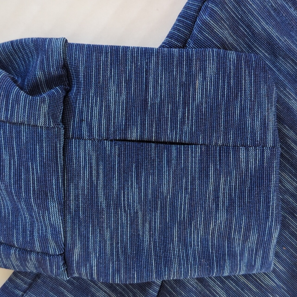 Blue Space Dye Asymmetrical Zipper Athletic Activewear Jacket LARGE Blue - Picture 6 of 13